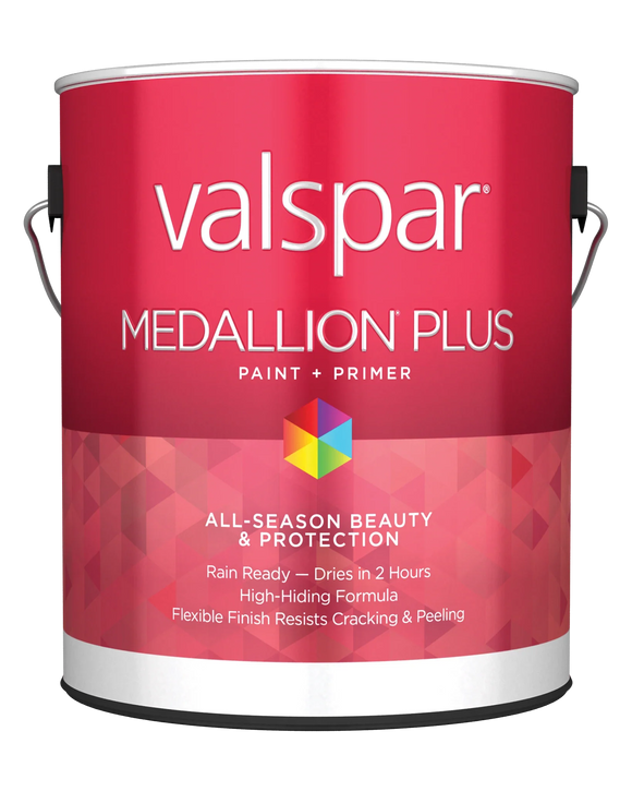 Valspar® Medallion® Plus Exterior Paint + Primer Satin 1 Quart Clear Base (1 Quart, Clear Base)