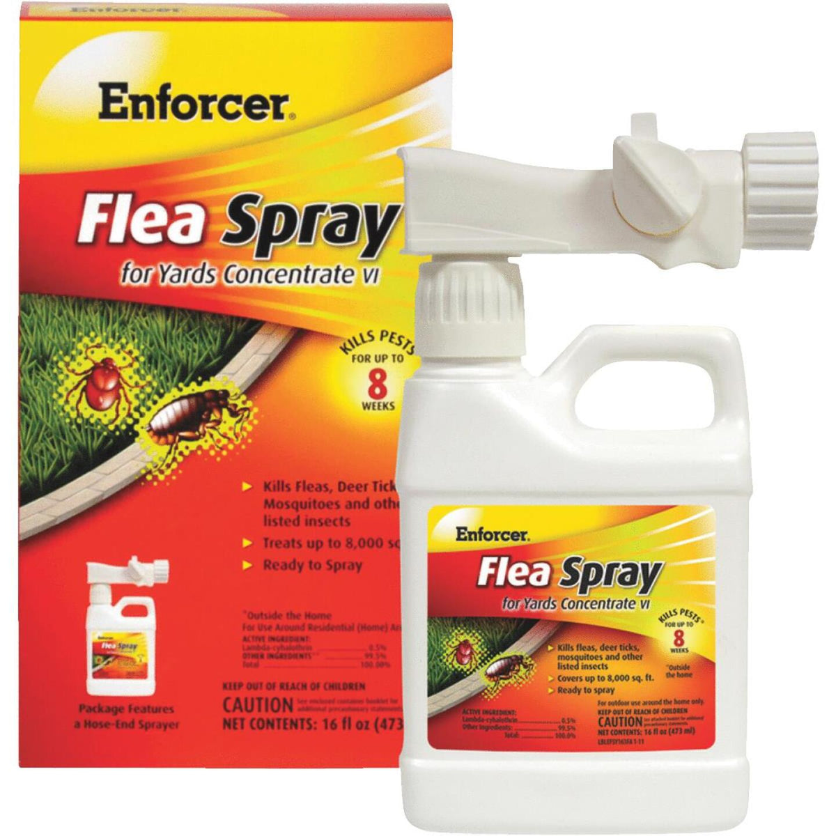 garden flea spray Enforcer 16 Oz. Ready To Spray Hose End Tick & Flea Killer Yard Spray - Arcadia, WI