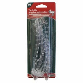 Holiday Décor Tie-It-All's, Clear, 10-Ct.