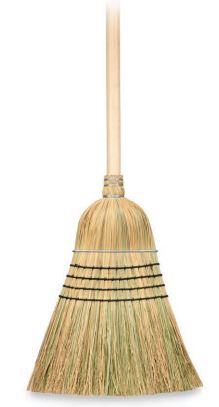 Laitner Brush Warehouse Corn Broom with Wire Band, 54-Inch Height Handle (54