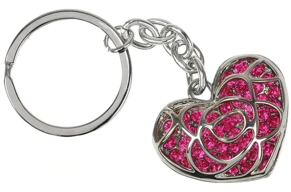 Hy-ko Products Pink Cut Out Heart Key Chain (5 Pack)