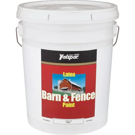 Valspar® Latex Barn & Fence Paint Gloss 5 Gallon White Latex (5 Gallons ...