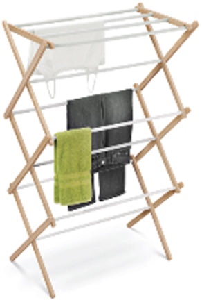 WOODEN DRYING RACK 29 WX14 DX42 H
