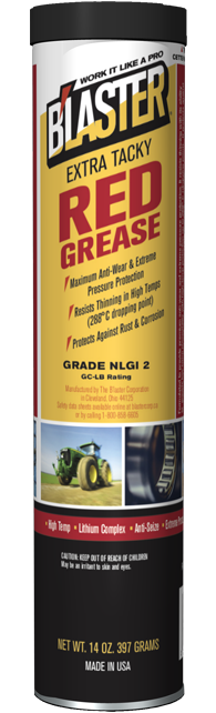 Blaster Extra Tacky Red Grease Cartridge 14 Oz. Automotive Lubricant (14 Oz.)