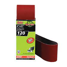 Gator Aluminum Oxide sanding belts 3 X 21 120 Grit (3 X 21)