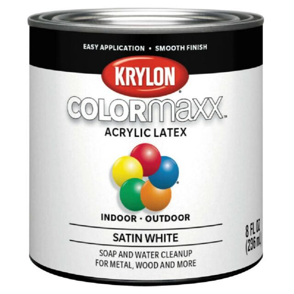 Krylon COLORmaxx paint White (White Satin, 8 Oz)