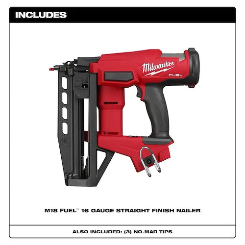 Milwaukee M18 FUEL™ 16 Gauge Straight Finish Nailer (18-Volt)