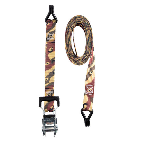 Keeper Camo Ratchet Tie-Down With Open Handle (16’ - 2 Pack)