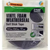 Frost King Vinyl Foam Weatherseal 3/4 X 3/16 X 17' L Charcoal