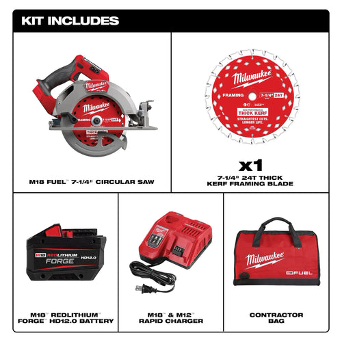 Milwaukee M18 FUEL™ 7-1/4” Circular Saw Kit