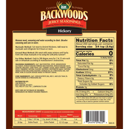 LEM Backwoods® Hickory Jerky Seasoning