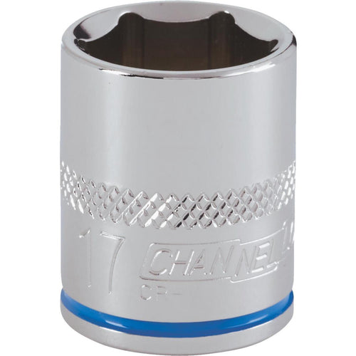 Channellock 3/8 In. Drive 17 mm 6-Point Shallow Metric Socket