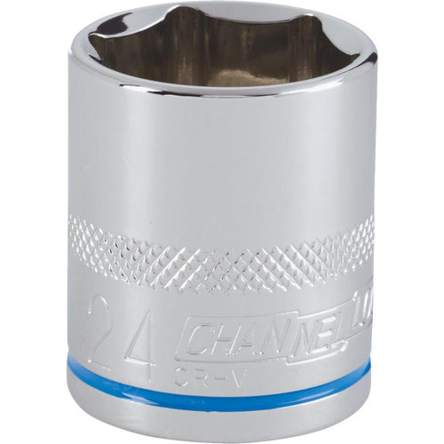 Channellock 1/2 In. Drive 24 mm 6-Point Shallow Metric Socket