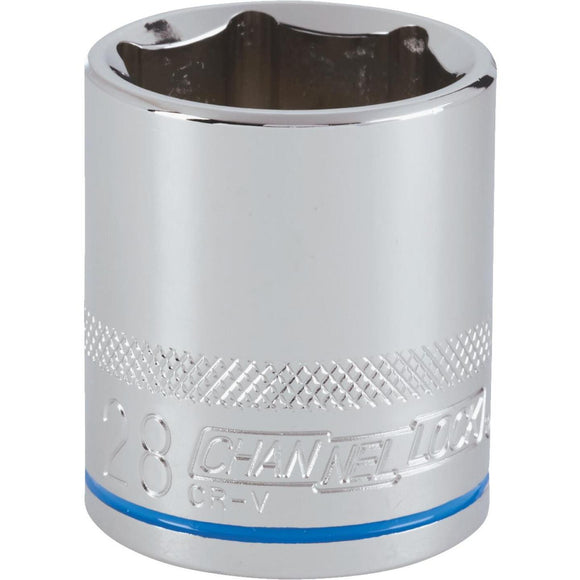 Channellock 1/2 In. Drive 28 mm 6-Point Shallow Metric Socket