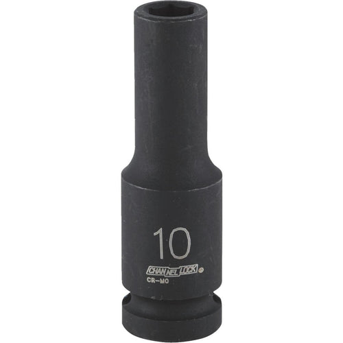 Channellock 1/2 In. Drive 10 mm 6-Point Deep Metric Impact Socket