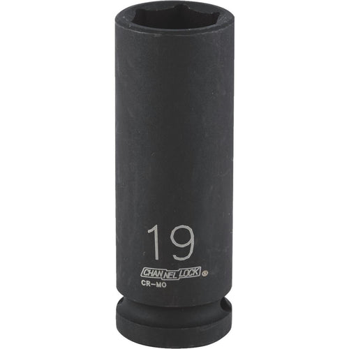 Channellock 1/2 In. Drive 19 mm 6-Point Deep Metric Impact Socket