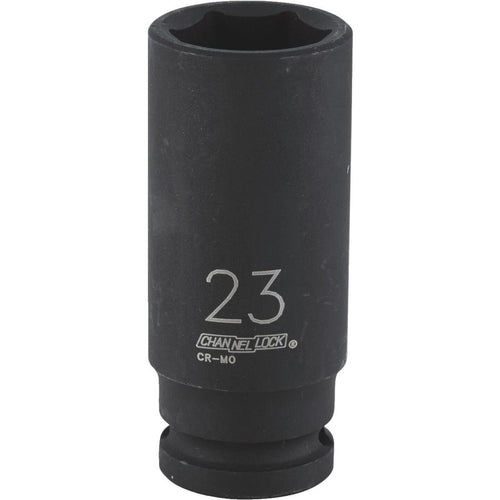 Channellock 1/2 In. Drive 23 mm 6-Point Deep Metric Impact Socket