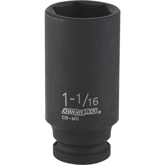 Channellock 1/2 In. Drive 1-1/16 In. 6-Point Deep Standard Impact Socket