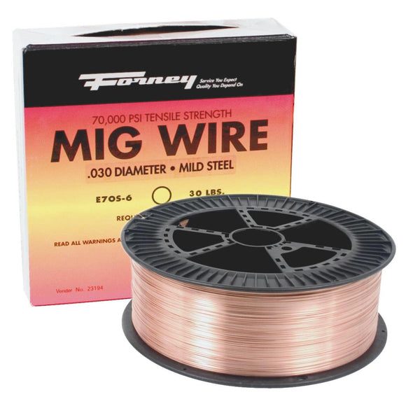 Forney ER70S-6 Mild Steel Mig Wire, 0.035 In., 33 Lb.