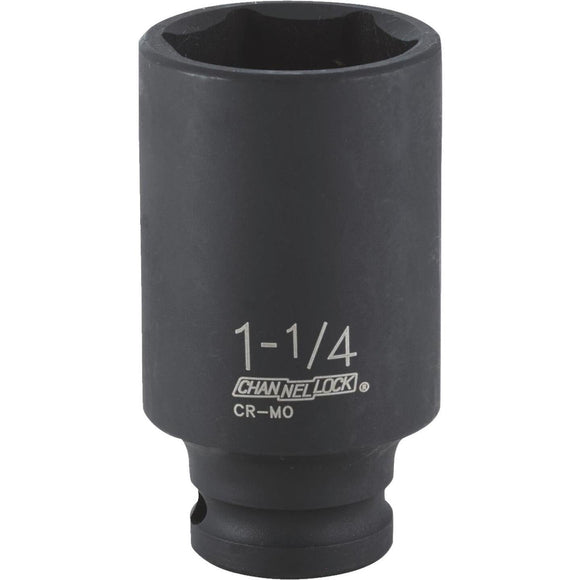 Channellock 1/2 In. Drive 1-1/4 In. 6-Point Deep Standard Impact Socket