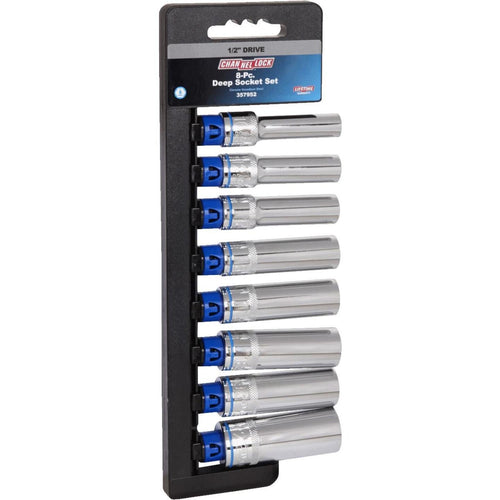 Channellock Metric 1/2 In. Drive 6-Point Deep Socket Set (8-Piece)