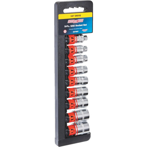 Channellock Standard 3/8 In. Drive 12-Point Shallow Socket Set (9-Piece)