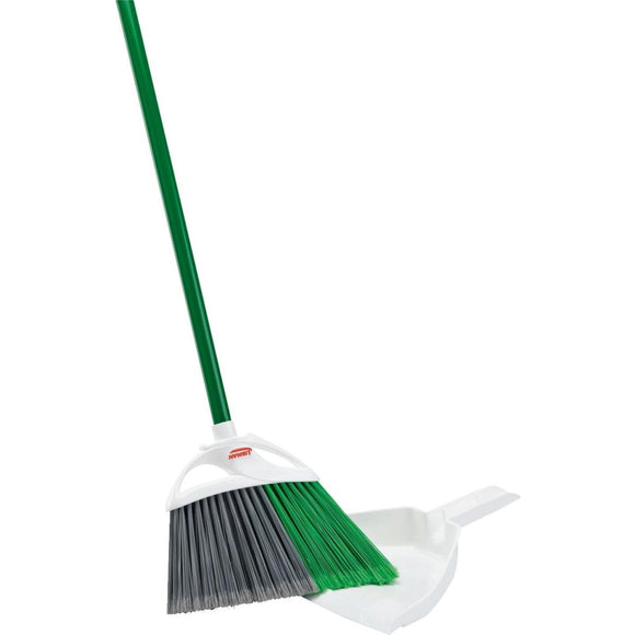 Libman 11 In. W. x 53.5 In. L. Steel Handle Precision Angle Broom with Dustpan