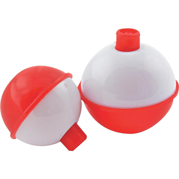 SouthBend 1 In. Red & White Push-Button Fishing Bobber Float (3-Pack)