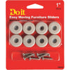 Do it 1 In. Round Adhesive and Screw on Furniture Glide,(8-Pack)