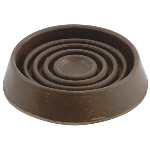 Do it 1-1/2 In. Inner Diameter Round Brown Furniture Leg Cup,(4-Pack)