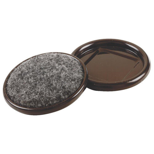 Do it 1-1/4 In. Inner Diameter Round Metal Cup/Felt Furniture Leg Cup,(4-Pack)