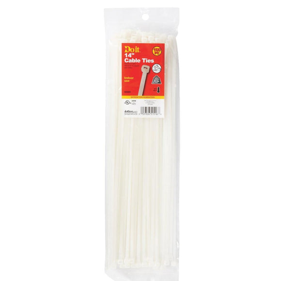 Do it 14 In. x 0.189 In. Natural Color Molded Nylon Cable Tie (100-Pack)