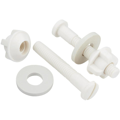 Do it 2-1/2 x 3/8 White Non-Rusting Plastic Toilet Seat Hinge Bolt