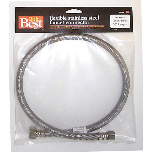 Do it Best 3/8 In. C X 1/2 In. F X 30 In. L Stainless Steel Faucet Connector