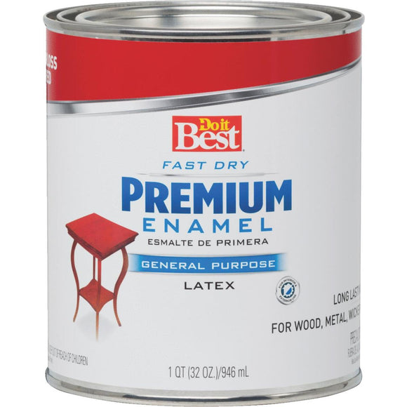 Do it Best Fast Dry Acrylic Latex Gloss Premium Enamel, Red, 1 Qt.