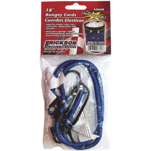Erickson 8mm x18 Vinyl Coated Steel Bungee Cord Set
