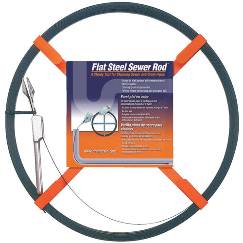 General Wire 1/2 In. x 1/16 In. x 50 Ft. Spear Carbon Steel Sewer Rod