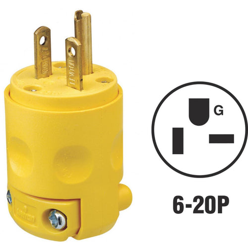 Leviton 20A 250V 3-Wire 2-Pole Commercial Grade Cord Plug