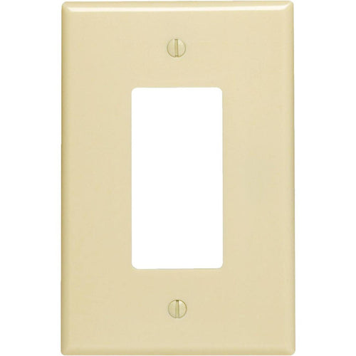 Leviton Decora 1-Gang Plastic Oversized Rocker Decorator Wall Plate, Ivory