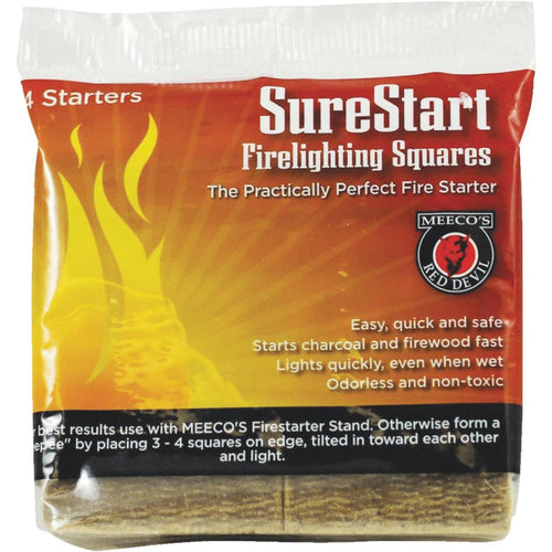 Meeco's Red Devil SureStart Fire Starter Squares (4-Pack)