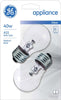 40W A15 Med Clear  Incandescent 2pk