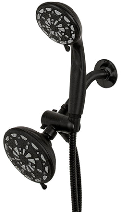 SHOWER COMBO 3/6 POS BLACK MATTE