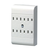 Leviton 15 Amp, 125 Volt, 2-Wire, 2-Pole 6-Outlet Adapter, Surface Mounting - White