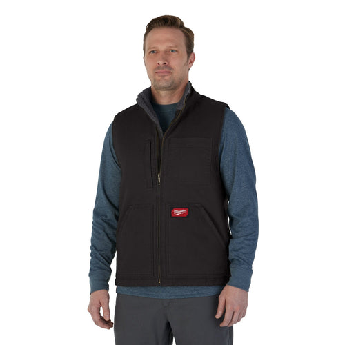 Heavy Duty Sherpa-Lined Vest - Black XL