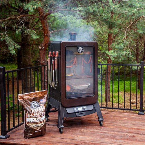 Pit Boss Copperhead 7-Series Wood Pellet Vertical Smoker, Mahogany