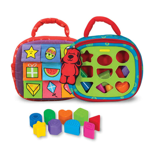 Melissa & Doug Take-Along Shape Sorter Baby and Toddler Toy