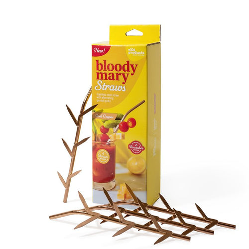 Nod Products Bent Steel Straws with Garnish Picks