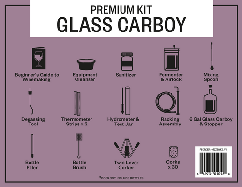 BSG Handcraft Winemaking Starter Kit with Glass Carboy
