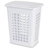 Slim Laundry Hamper, White Rectangular, 19-1/8 x 13-3/4 x 22-7/8-In.
