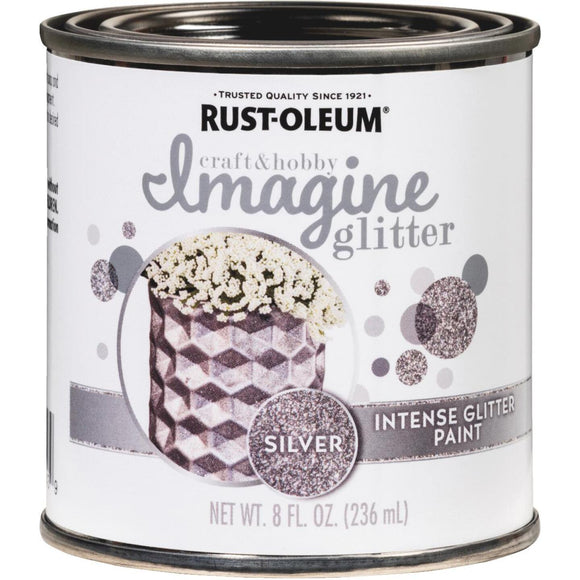 Rust-Oleum Imagine Craft & Hobby 8 Oz. Intense Silver Glitter Paint